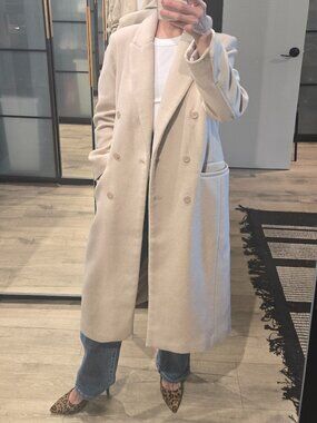 Oversized Cream Winter Coat